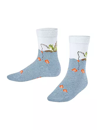 FALKE | Kinder Socken FISHING FROG  white | 